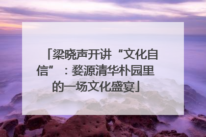 梁晓声开讲“文化自信”：婺源清华朴园里的一场文化盛宴